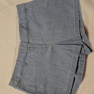 J. Crew Chambray Blue White Shorts Size 4
